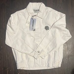 Zara Rhuigi denim white jacket size s-m